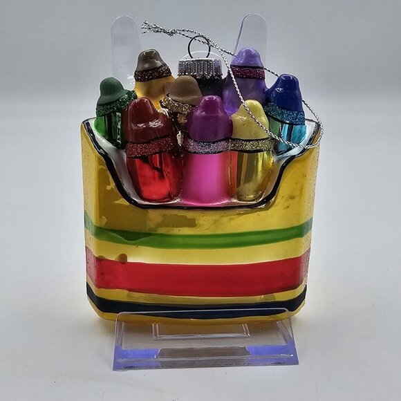 Trimsetter by Dillards Crayola Crayons Blown Glass Christmas Ornament Decor Gold - Picture 2 of 10